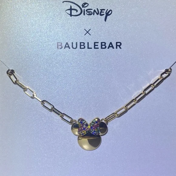 Disney Jewelry Disney X Baublebar Gold Dainty Minnie Mouse